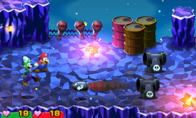 Mario and Luigi in Combat with Bullet Bills