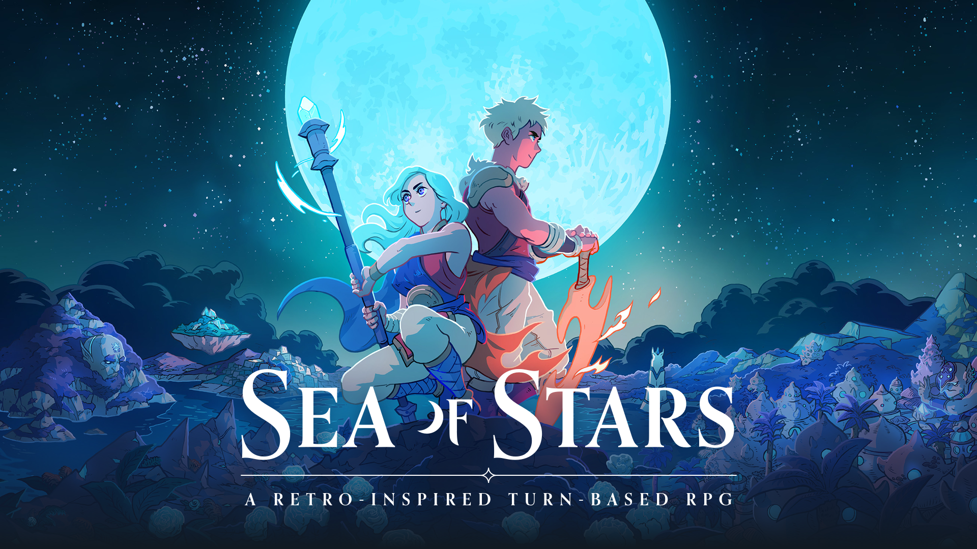 Official key art and logo for Sea of Stars