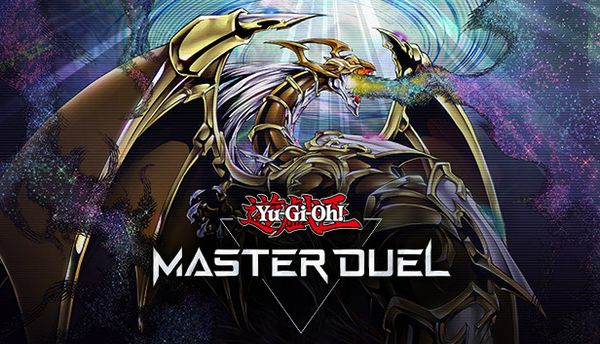 Key art for Yu-Gi-Oh Master Duel, showcasing a powerful monster