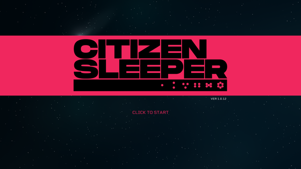 Amin title scree for Citizen Sleeper