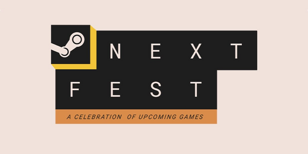 Main Logo for the Steam Next Fest, showcasing new and upcoming titles.