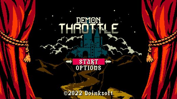 Main title Screen for Demon Throttle